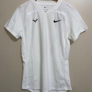 Nike Court Rafa Nadal Dri-FIT ADV White Tennis Shirt DD8540-100 Mens S $105 NEW